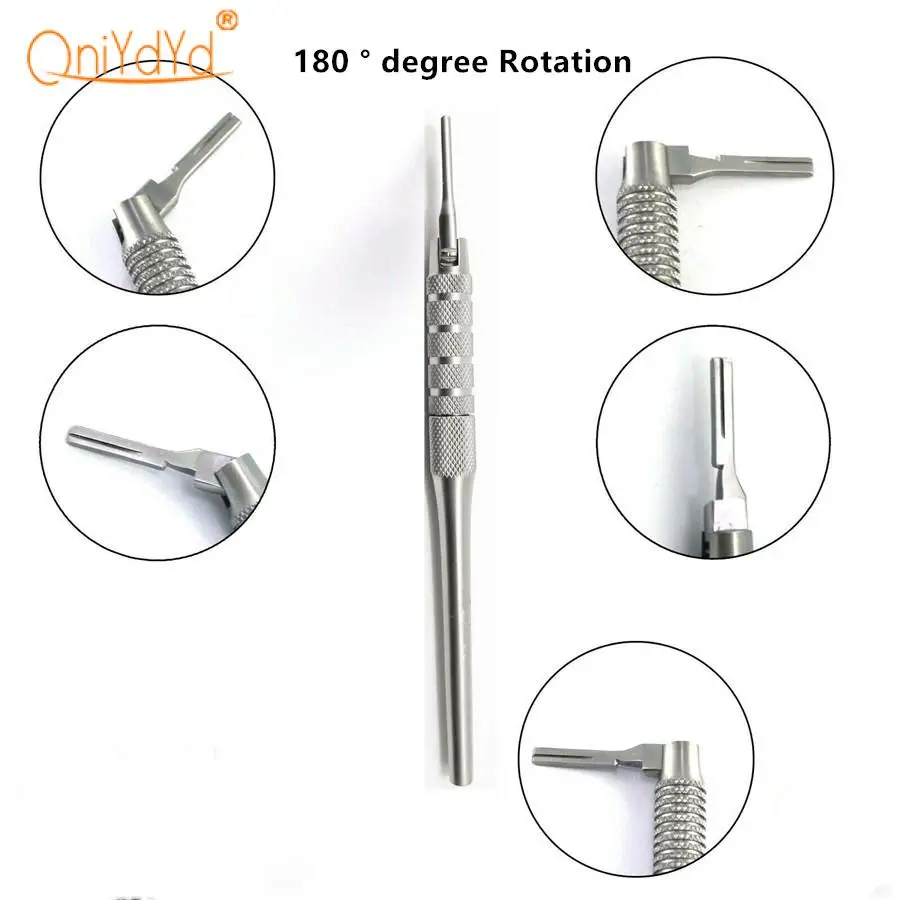 

1Pc Dental Scalpel Handle Adjustable Surgical Operation 180 Degree Rotation