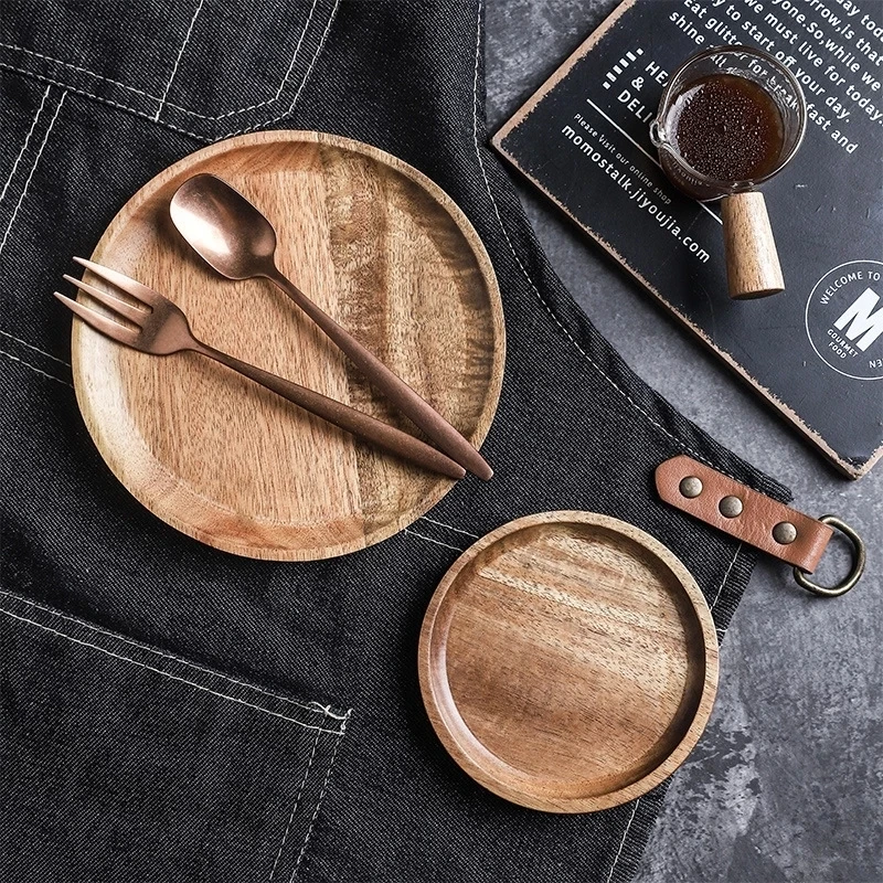 

Тарелки для дома из твердой древесины, фрукты, искусственный чай, поднос, тарелка для хранения