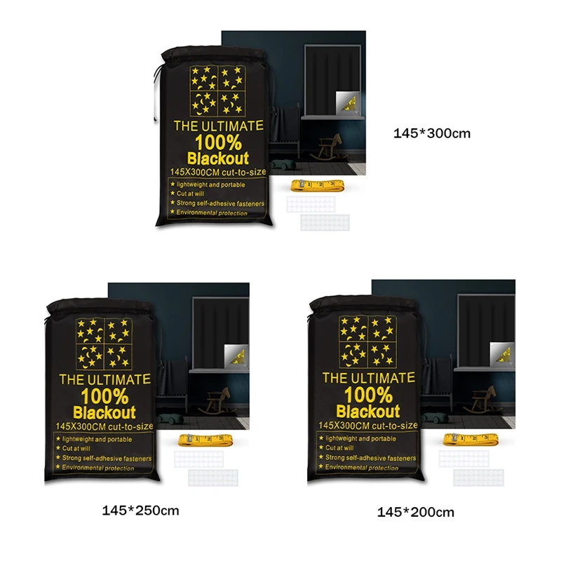 

Portable Blackout Shades Travel Window Blackout Curtains Temporary Blackout Blinds For Baby Bedroom/Dorm/Office