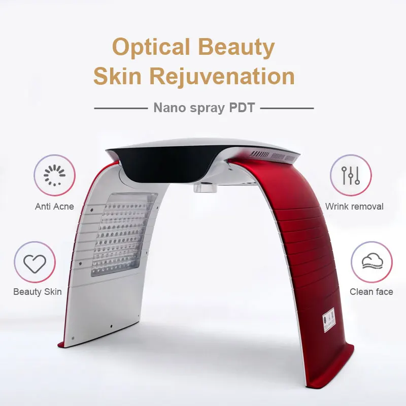 

New Professional 850nm Anti Acne Treatment Skin Rejuvenation 660nm Face Facial Cold Spray Pdt Led Light Therapy Beauty Machine