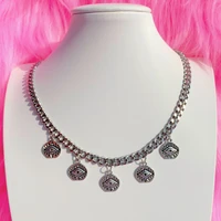 goth jewelry evil eyes necklace male hip hop punk aesthetic pendant necklace for women egirl fashion jewelry bohemia wholesale