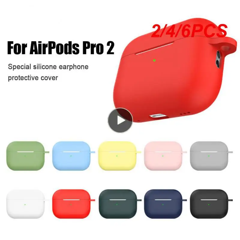 

2/4/6PCS For Airpods 2 Anti-lost Silicone Case Earphone Protective Case Rope Lanyard Anti-shock Protective Cover