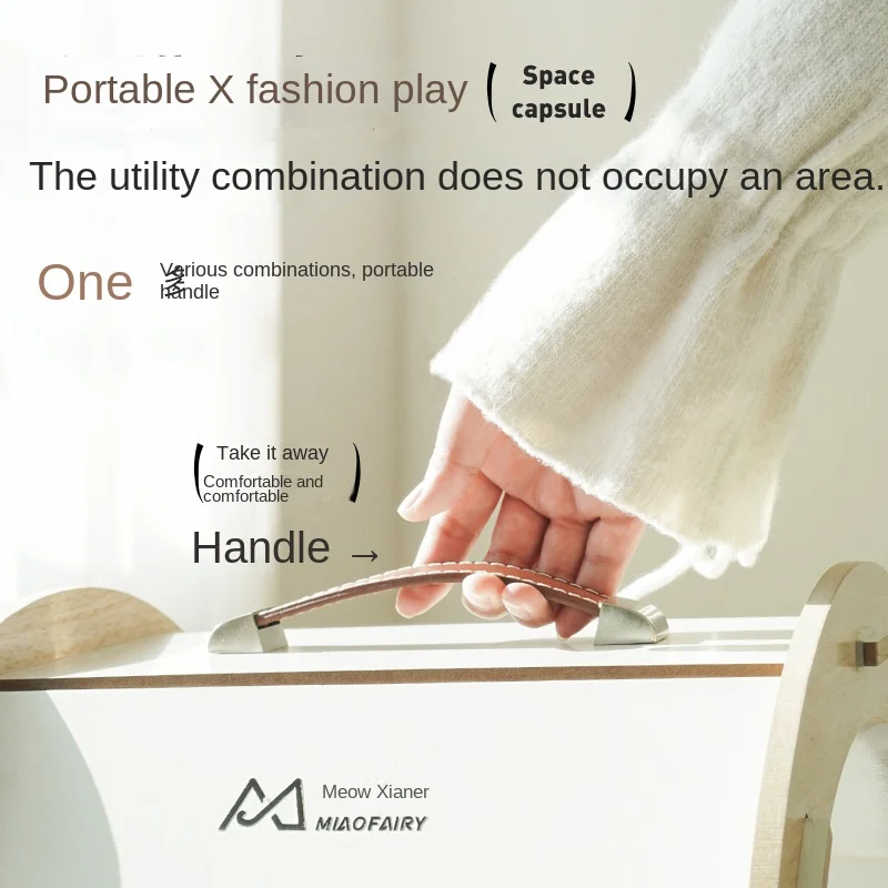 Круглый капсульный домик для кошек 360° ° Двусторонняя космическая капсула без