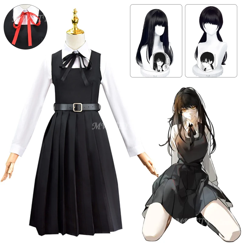 

Косплей Аниме Asa Mitaka человек бензопила Mitaka Asa Косплей Костюм Униформа парики Хэллоуин Карнавальные костюмы для женщин