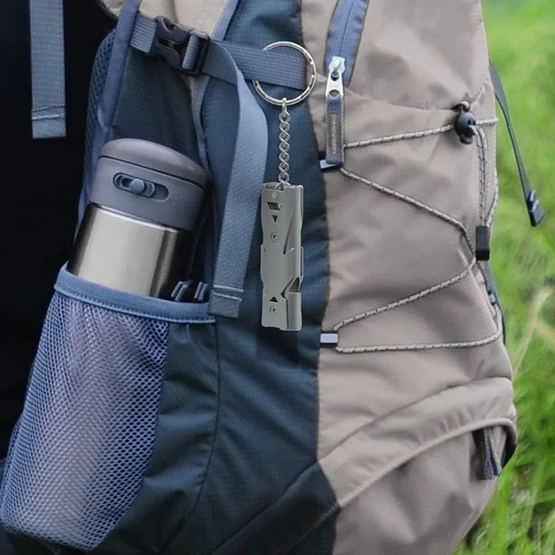 Портативный свисток 180 дБ двойная трубка из алюминиевого сплава спасательный