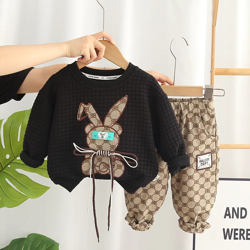 

Boys Clothing Sets Spring Autumn Children Cotton Cweatshirts Pants 2pcs Tracksuits For Baby Girl Sports Suit 5 Years Kids Outfit