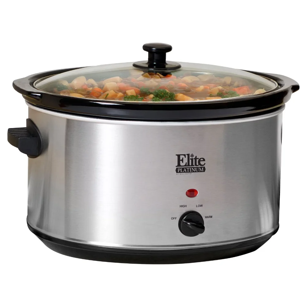 

Maxi-Matic Elite Platinum MST-900V 8.5 Quart Stainless Steel Oval Slow Cooker Slow Cooker Electric Cooker Electric Stew Pot