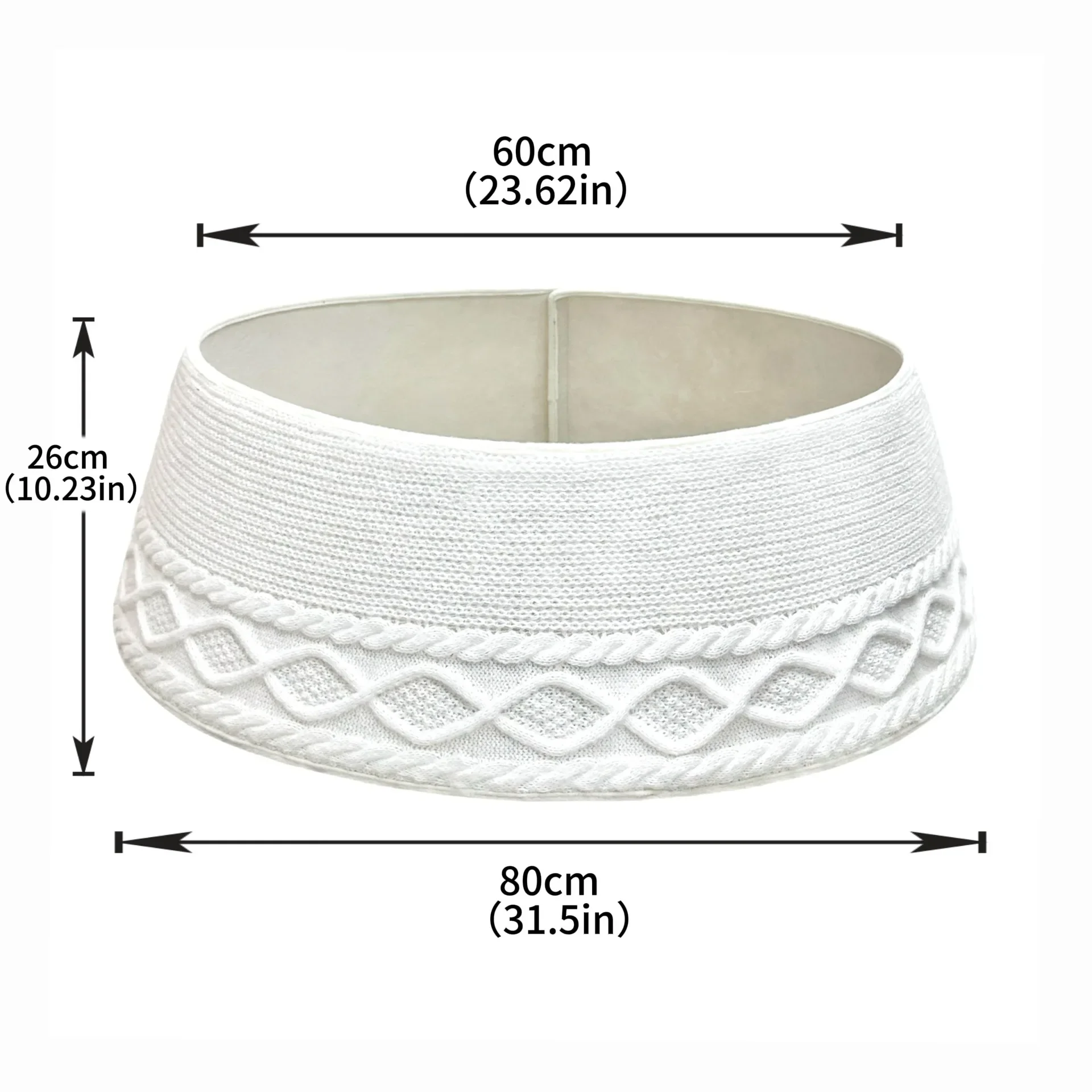 

Красный/белый вязаный чехол для елки