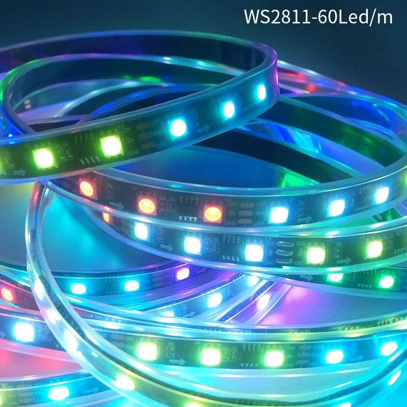 Светодиодная ленсветильник SMD WS2811 5050 RGB 12 В постоянного тока 30 60