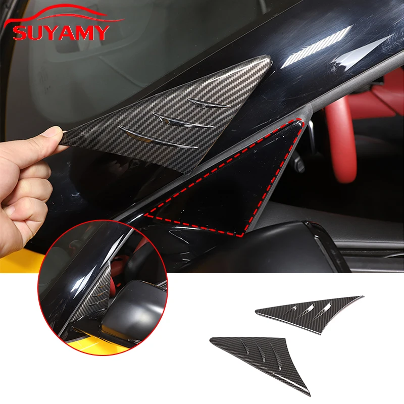 

ABS Rearview Mirror Side Triangle Spoiler Wind Deflector Trim Cover For Toyota Supra GR A90 A91 2019-2022 Car Accessories