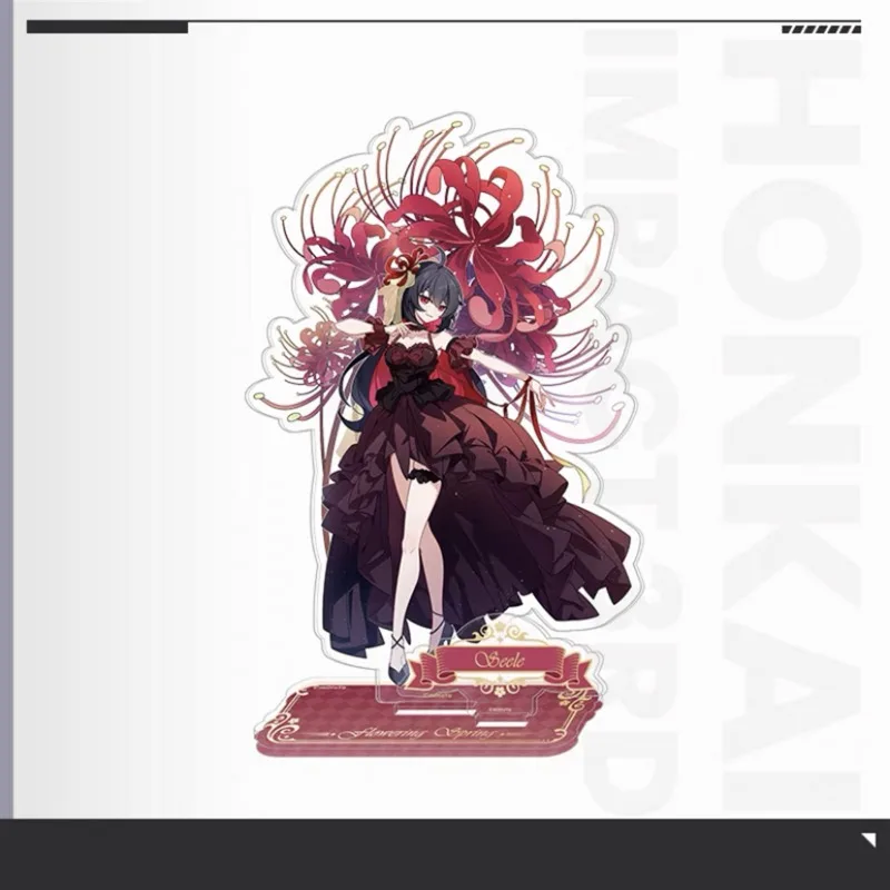 Hot Anime Game Honkai Impact 3rd Cosplay Figure Stand Elysia Bronya Acrylic Statue Desktop Holder Standing Sign Accessories