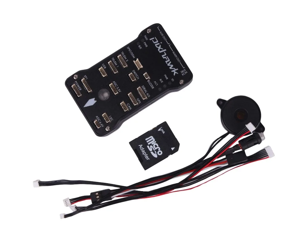 Полетный контроллер Pixhawk PX4 Autopilot PIX 2.4.8 32 бит ARM PX4FMU PX4IO Combo с кнопкой безопасности и сигнализатором для мультикоптеров.