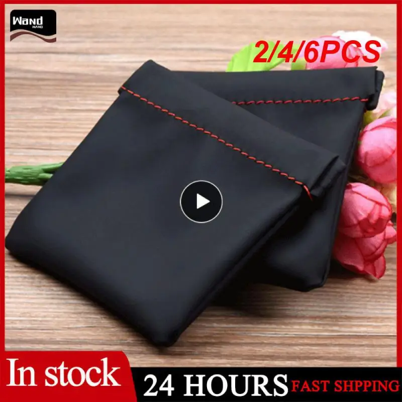 

2/4/6PCS Household Pu Practical Wear-resistant Water Proof Convenient Durable Earphone Storage Protective Case Storage Bag Mini