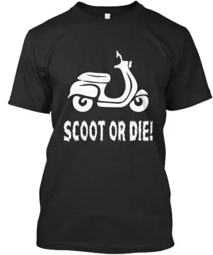 Scoot или Die футболка с изображением Scooter Сделано в США размер от S до 5XL