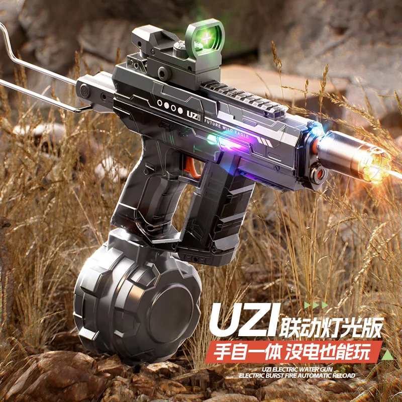 Ручной автоматический электрический водяной пистолет Flashing Fire UZI соединение