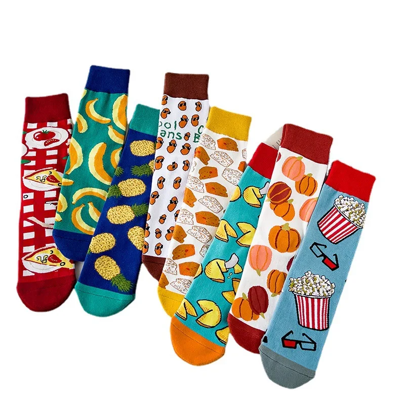 New long tube thickened warm head and terry socks ins wind straight cartoon tide socks