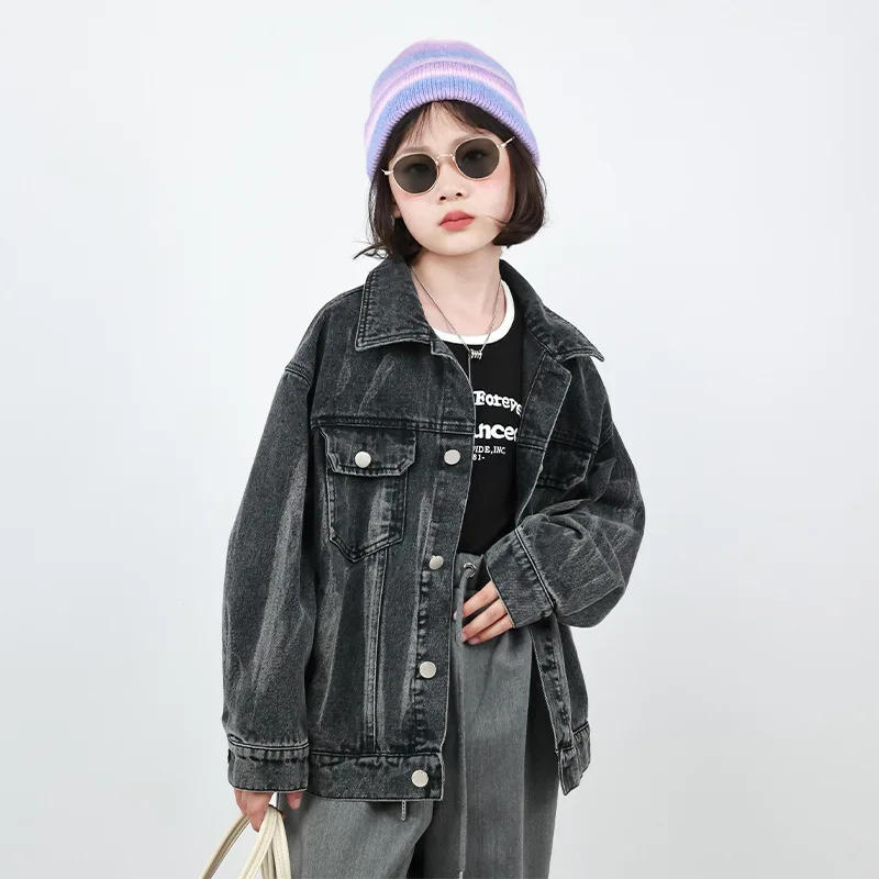 

Children Coat Tie Dyed Girl Casual Cotton Jacket Spring Autumn Fashion Retro Korean Children Wear Tide Unisex Cotton Jackets