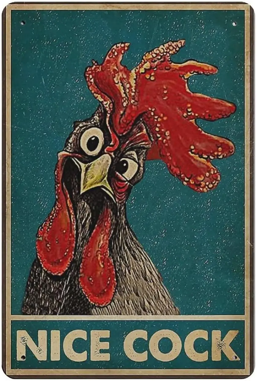 Курятник красивый петух металлические знаки для гаража мужская пещера бар кухня