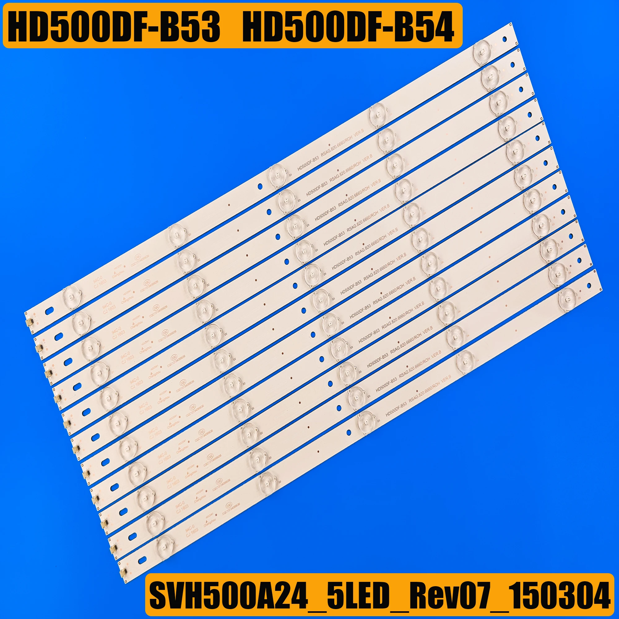 55pcs LED backlight for Hisense 50H5GB 50H5C 50H4C 50H4CA LED50K220 LED50K1800 LC-50N5000U NS-50D421NA16 HD500DF-B53 B54 B57 B58