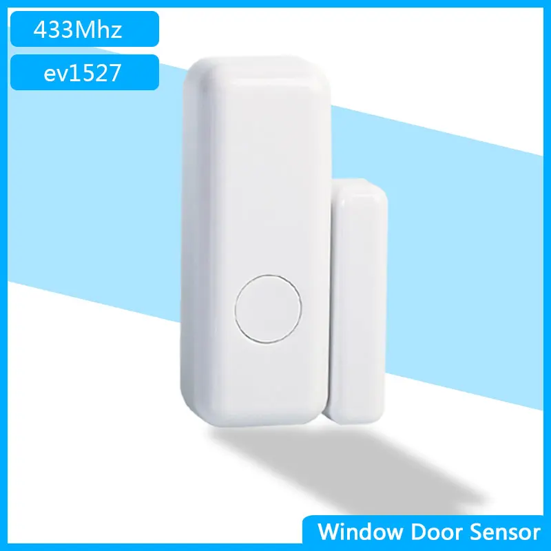 

433MHz EV1527 Magnet Window Door Sensor Security Smart Gap For Alarm System Wireless Home Alarm App Notification Alerts