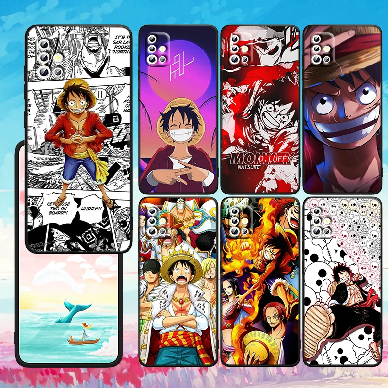

One Piece Luffy Animation For Samsung A73 A72 A71 A53 A52 A51 A42 A33 A32 A23 A22 A21S A13 A12 A03 A02 S A31 Black Phone Case
