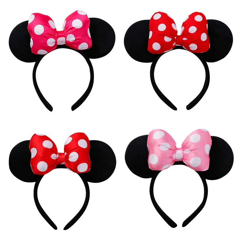 

2023 Trendy Mouse Ears Headband For Women Classic Dot Bow Girls Hairband Hot Sales Festival Travel DIY Hair Accessories