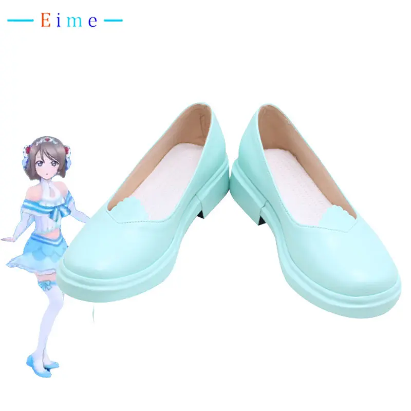 

LoveLive Sunshine Watanabe You Cosplay Shoes Aqours Cosplay Props Halloween Carnival Boots PU ShoesCustom Made