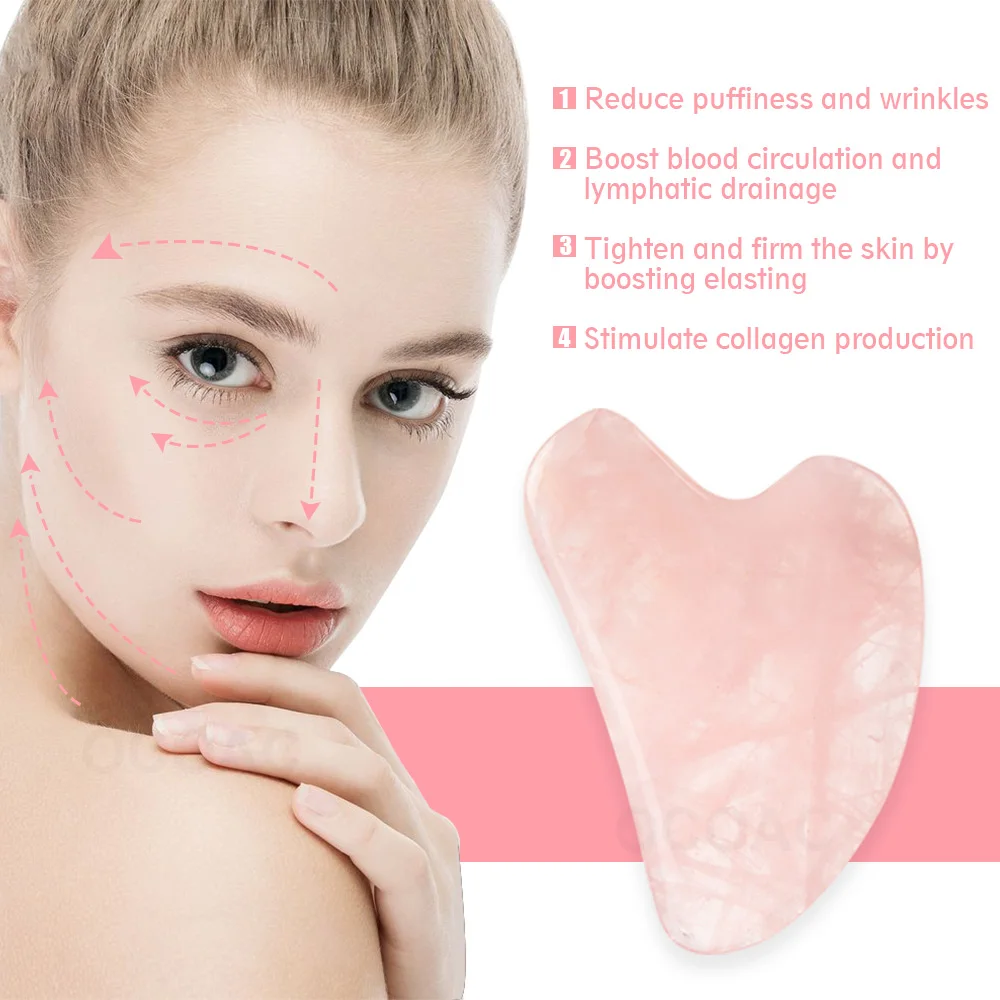 Массажный скребок гуаша для лица шеи и кожи инструмент точечного массажа крови