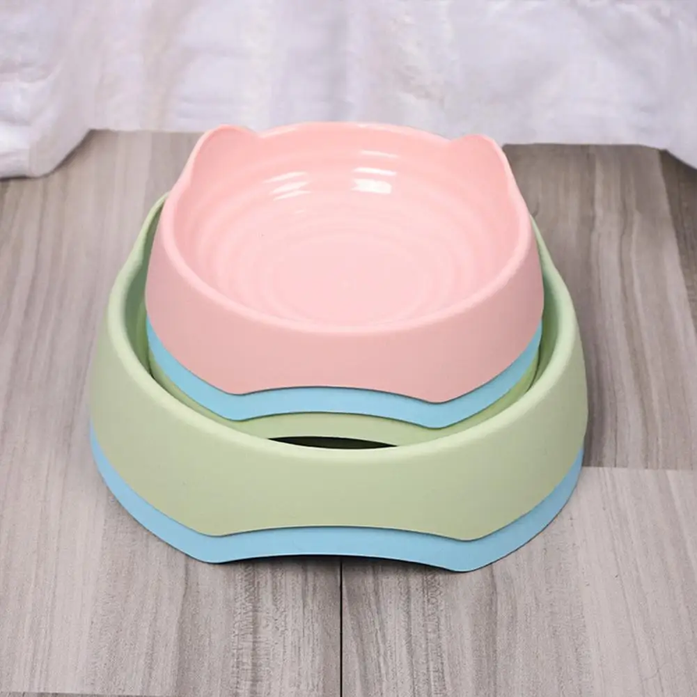 

Cute Cat Ear Threaded Pet Food Bowl Feeding Bowl Dog Cats Kitten Anti-slip Feeder Bowls Pet Supplies Drinking Water Feede
