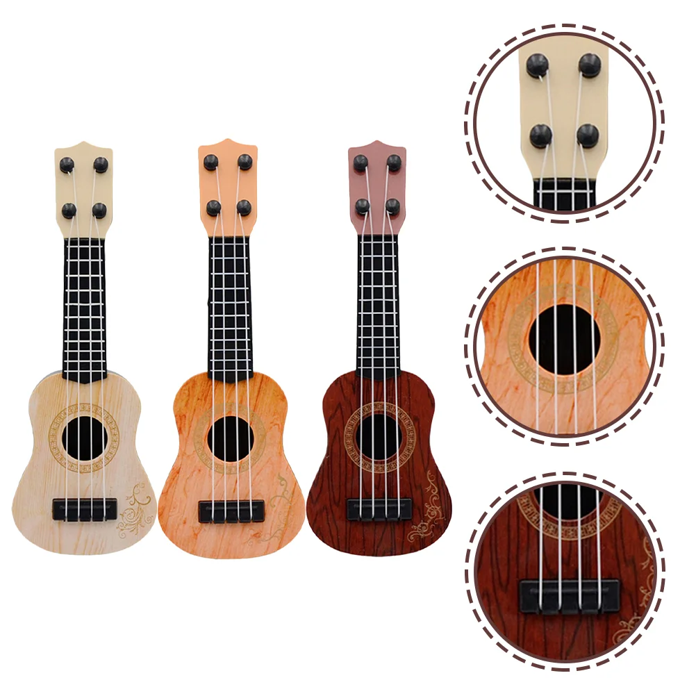 

3pcs Kids Guitar Ukulele Instrument Toy Musical Enlightenment Toy Birthday Gift