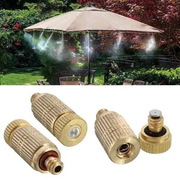 

3/16 Inch Garden Irrigation Brass Misting Spray Nozzle Cooling Humidification Lawn Sprinkler