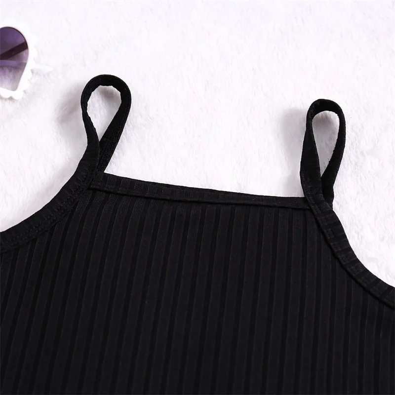 Комплект из 2 предметов для маленьких девочек без рукавов асимметричная кофта