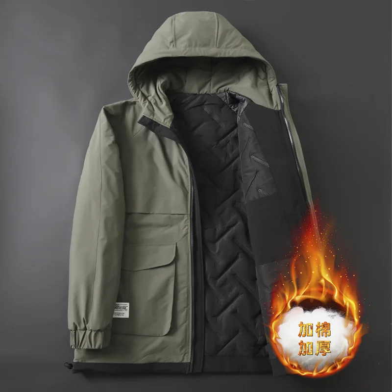 New Arrival Fashion Suepr Large Winter Men's Sports and Leisure Hooded Padded Cotton Jacket Plus Size 4XL 5XL 6XL 7XL 8XL