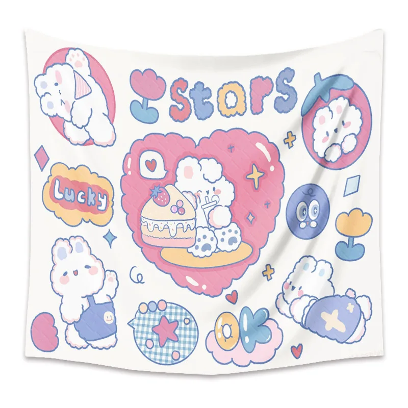 

Cartoon Lucky Star Tapestry Art Tapestry Wall Hanging Living Room Bedroom Dorm Party Wall Decoration