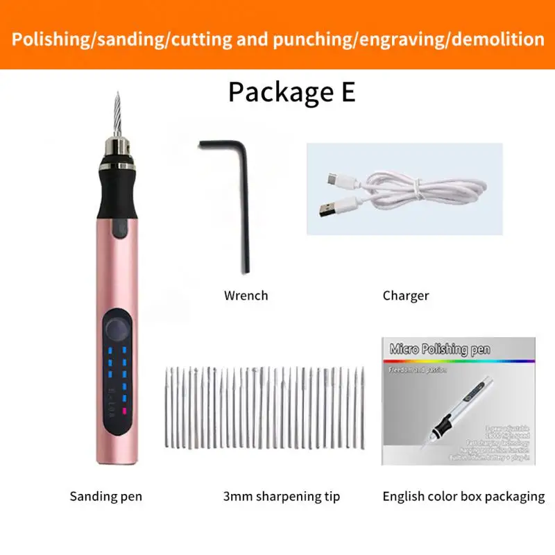 

USB Charging Variable Speed Mini Grinder Machine Rotary Tools Kit Grinder Set with 126pcs Engraving Accessories Kit