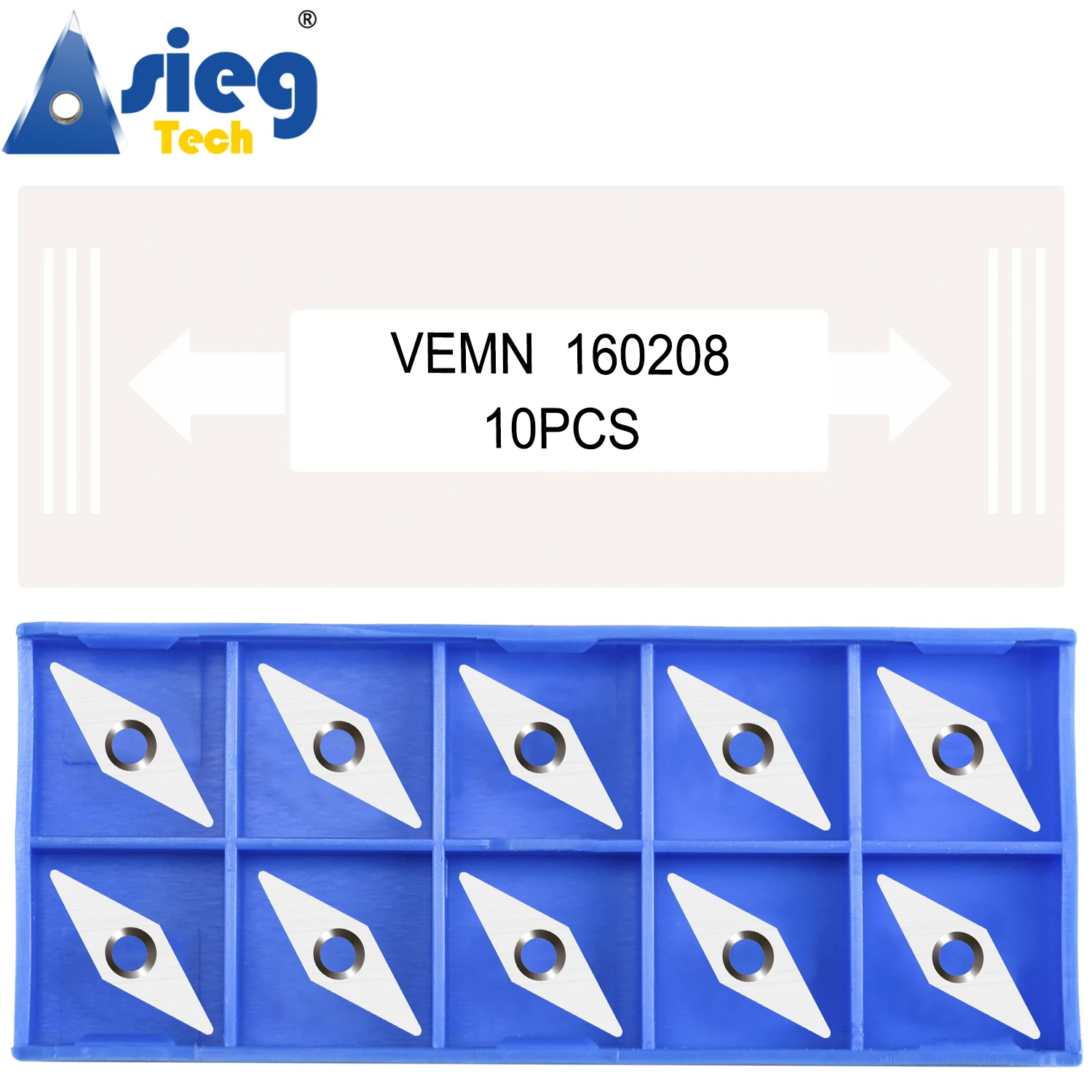 

VEMN160208 Diamond Tungsten Carbide Insert Cutter Balde for Woodturning Detailer Tool Spiral Helical Planer Cutterhead 10pcs