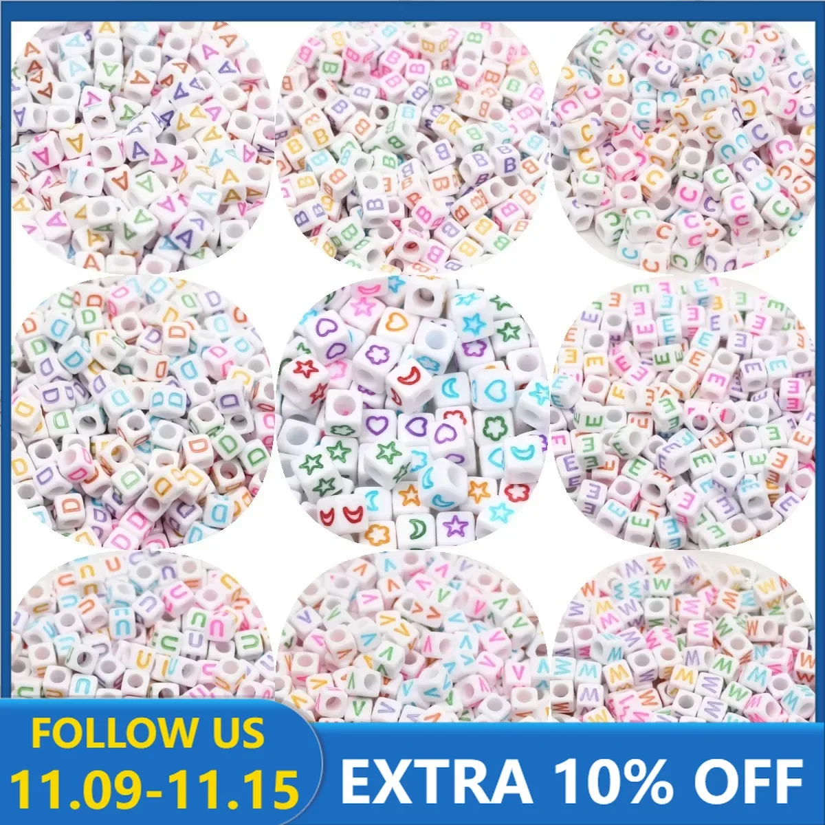 

100pcs 4x7mm Acrylic Square Letter Beads Cube Loose Spacer Single Alphabet Beads For Jewelry Making Diy Handmade Accessories