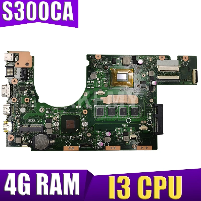 

XinKaidi new motherboard S300CA For ASUS VivoBook S300C Laptop motherboard mainboard I3CPU REV2.1 4G RAMnew motherboard