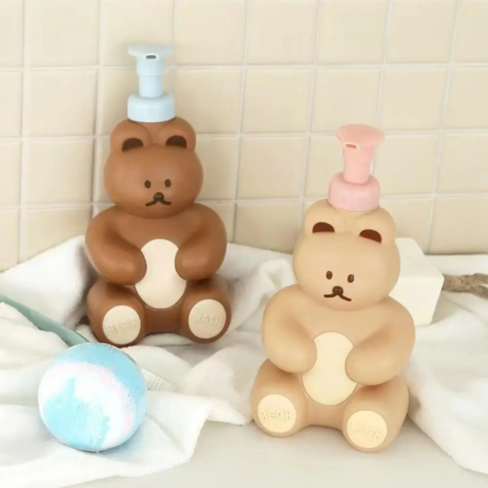 

Universal Foam Maker Large Capacity Shampoo Dispenser Bear Shape Shampoo Lotion Hand Pump Bottle Widely Applied