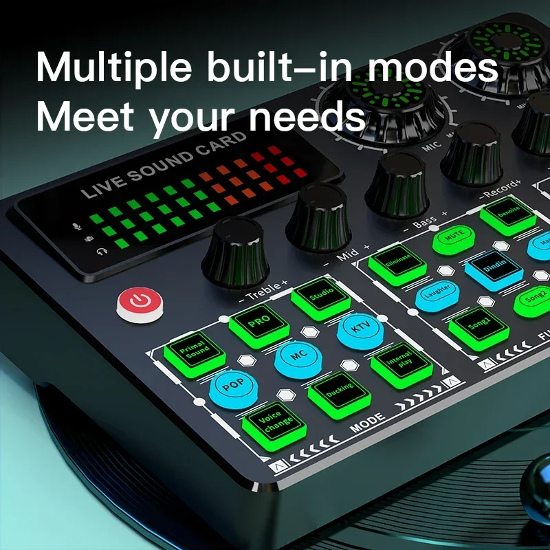 Живая звуковая карта Звуковой микшер Подкаст Караоке Домашняя студия Запись