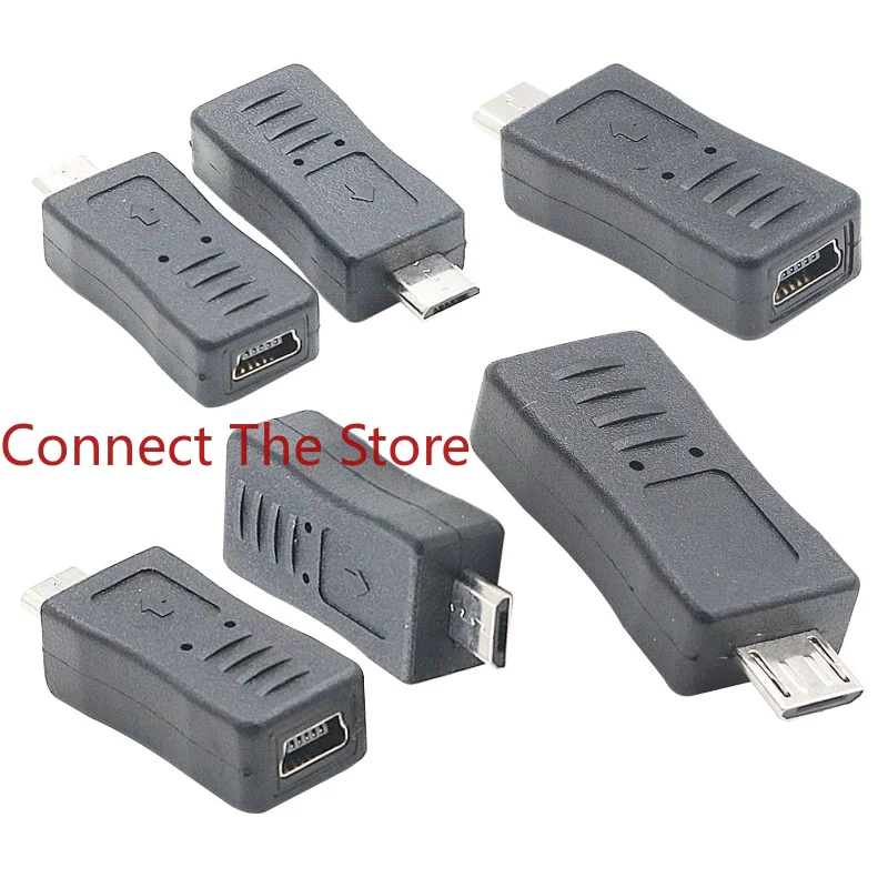 

6PCS USB2.0 USB Adapter Mciro Mini MINI5P Female To MICRO Male V3 V8 Mobile Phone