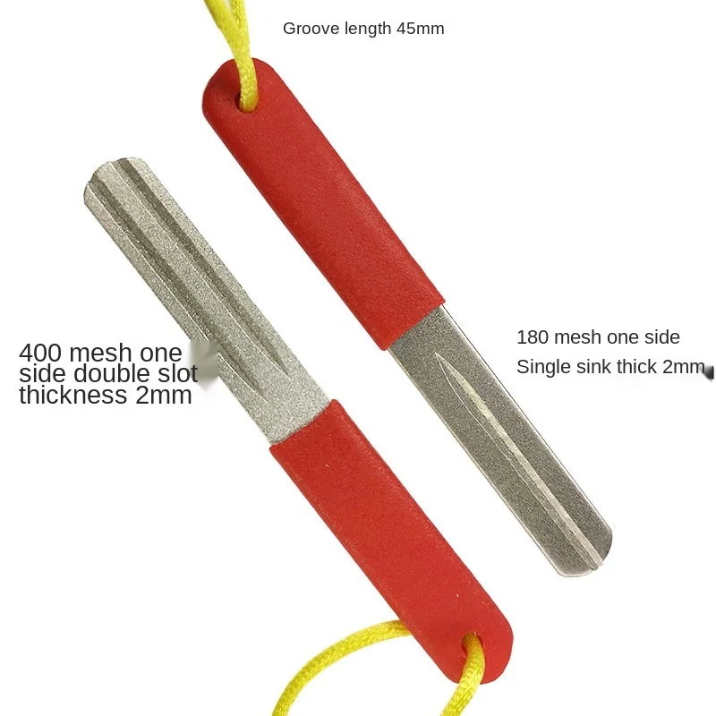 Fishing Hook Sharpener Portable Diamond Knife Mini EDC Pocket Fish Sharpen Tool For Camp Hike Outdoor Accessory | Спорт и