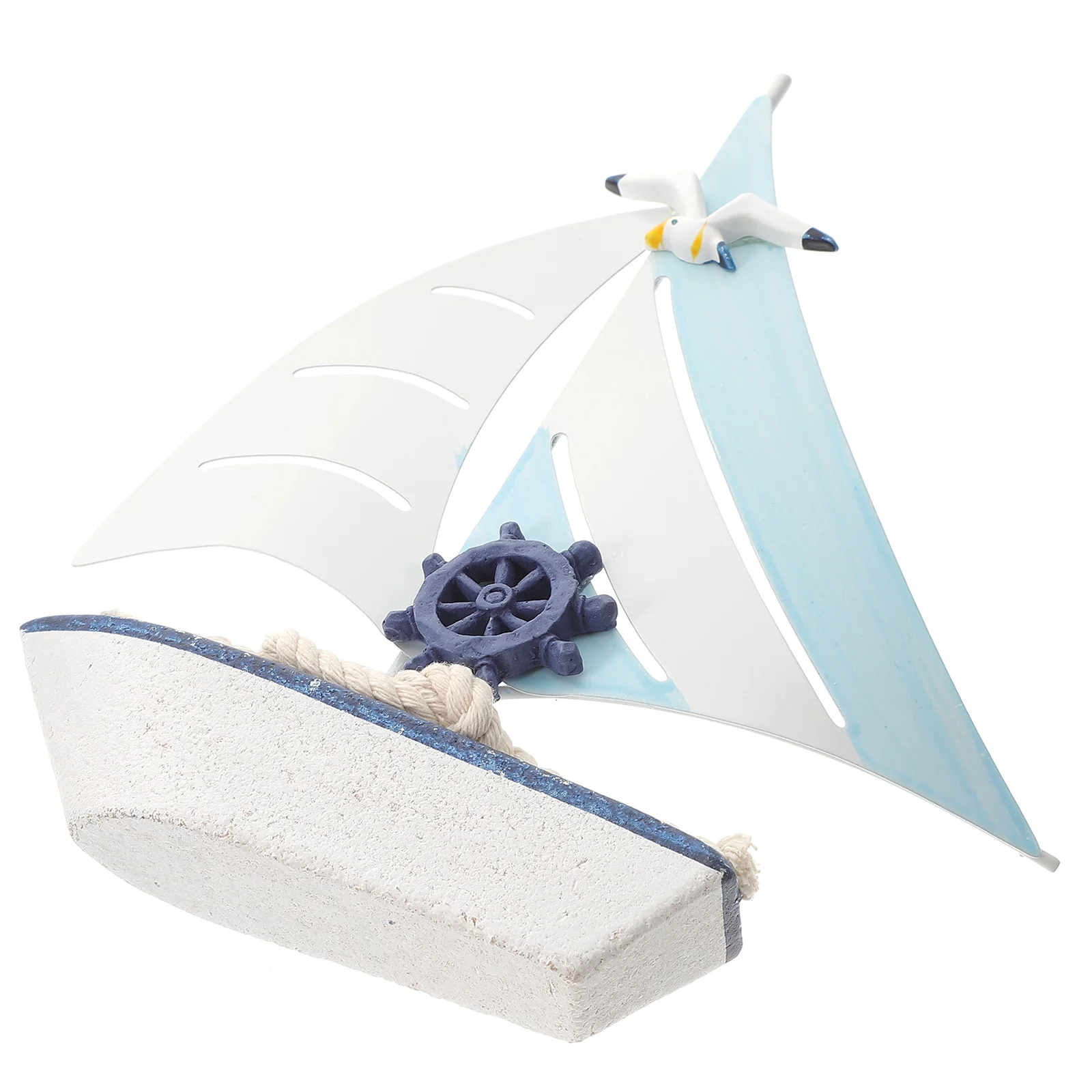 

Canoe Vintage Office Decor Boat Ornament Wooden Sailing Seaside Sailboat Crafts