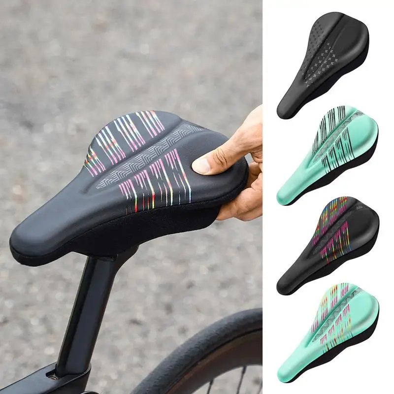 

Breathable Mtb Saddle PU Leather Gel Bicycle Seat Cover Hollow Men And Women Mtb Road Bike Bicycle Products Accessories Cycling