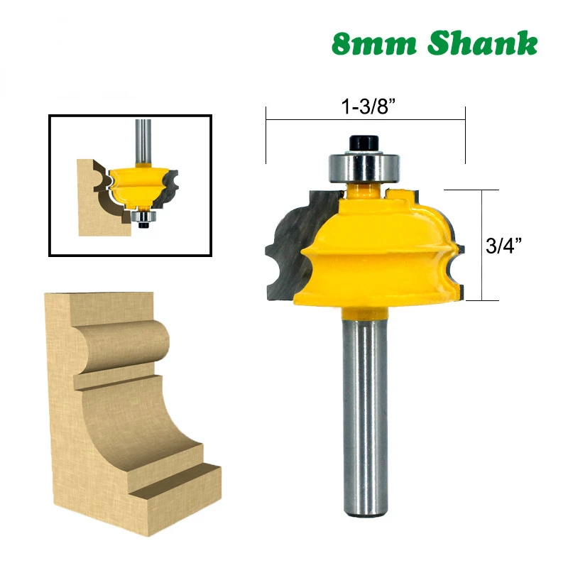 

8-handle Cabinet Arc Cutter Milling Cutter Line Cutter Pattern Cutter Woodworking Milling Cutter