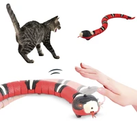 smart sensing interactive cat toys automatic eletronic snake cat teasering play usb rechargeable kitten toys for cats dogs pet