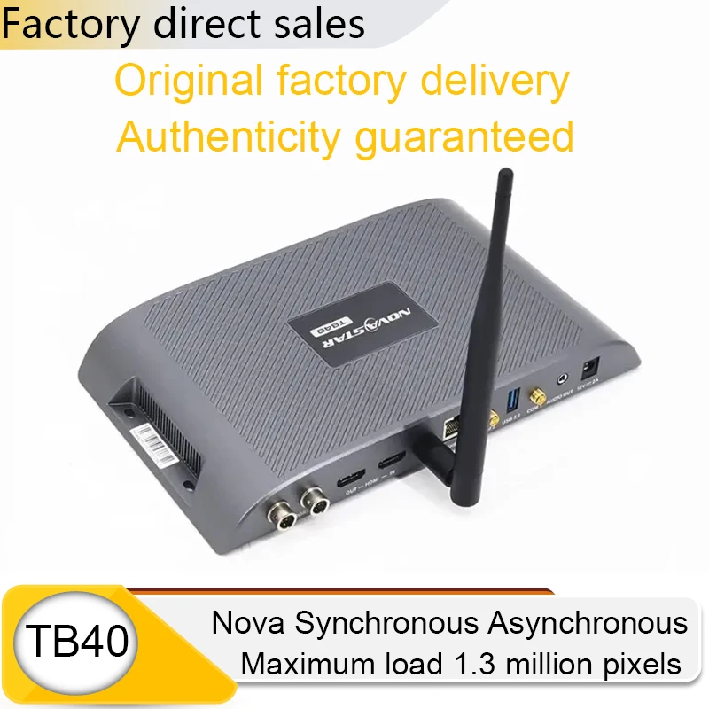 Фото Novastar TB40 Полноцветный HUB75 Светодиодная панель Видео Настенный плеер Светодиодный цифровой вывесок Светодиодный экран Пиксельный дисплей WiFi USB Контроллер HDMI №1