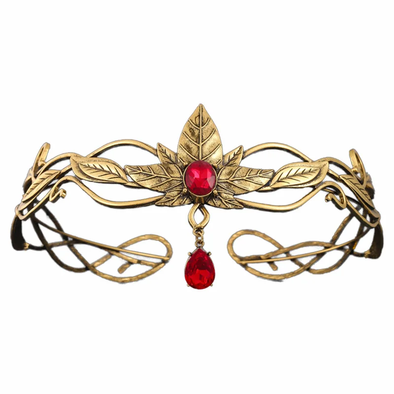 Женская обруч для волос Fairycore Witch со стразами в языческом стиле