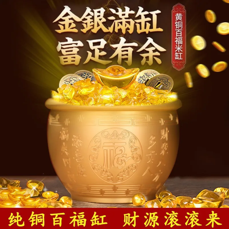 Чайник Baifu из чистой меди Jucai домашний маленький рисовый горшок банка для монет