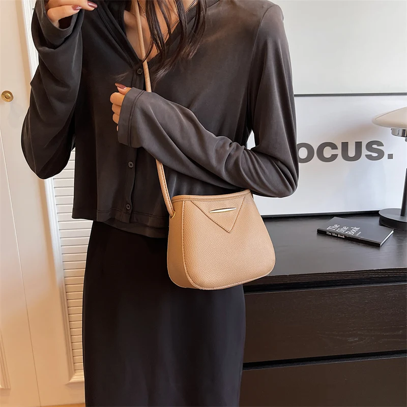 Mini Women's Bag 2023 PU Leather Shoulder Cross Bag Black Messenger Bag Y2K Eco Bag Korean Designer Purse 2PCS Luxury Handbags